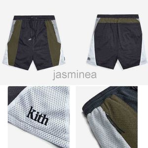 Herren-Shorts, bestickt, Kith-Shorts, hochwertiges Mesh, atmungsaktiv, Reißverschlusstaschen, Kith 240307