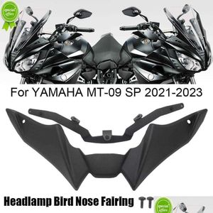 Motorcycle Windshield New For Yamaha Mt-09 Sp 2021 2022 2023 Mt09 21-23 Motorcycle Sport Downforce Naked Forntal Spoilers Aerodynamic Dhpd0