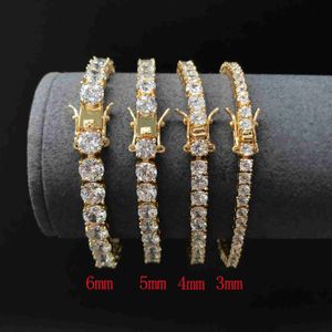 Gioielli di moda da tennis Braccialetti firmati da tennis Catena in oro Sier Diamanti Zircone Acciaio inossidabile per uomo Catene da 3 mm 4 mm 5 mm