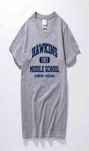 STRANGER THINGS Hawkins High School Kurzarm-T-Shirts T-Shirts aus 100 Baumwoll-Jersey-Jogginghosen 2107061968971