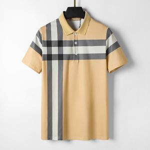 2024 Summer Men Men Polo Shirt اسم العلامة التجارية T-Shirt T-Shirt T-Shirt T-Shirt الكلاسيكية مخططة ،