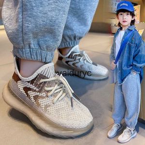 Sneakers Dress Shoes Spring and Autumn Childrens Coconut Shoes Boys Breathable Mesh Shoes 2024 New Girls Sports Shoes Baby Flying Weaving Running ShoesH240307