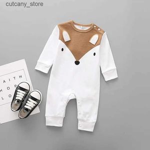 Overalls ZWY292 Niedliche Tiere Frühling Baby Strampler Neugeborene Babykleidung Kinder Langarm Unterwäsche Baumwolle Jungen Kleidung Baby Mädchen Strampler L240307