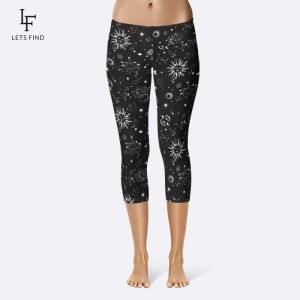 Leggings Letfind 2020 Summer Nuovo arrivo 3D Bellissimo galassia Stampa ad alta vita Midcalf Leggings Fashion Women Fitness Legging