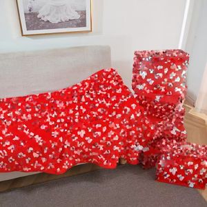 Designer cobertor vermelho clássico carta logotipo cobertor escritório resto cobertor sofá decoração cobertor 150*200cm