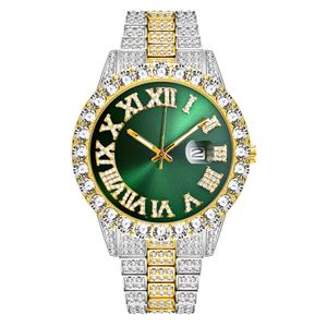 Orologio meccanico automatico di lusso, impermeabile, alla moda, personalizzato hip-hop, giovane acciaio di precisione letterale romano, vetro zaffiro