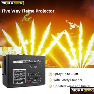 Annan scenbelysning DMX Flame Projector 5 Ways Hine DJ Equipment Spray 3,5 meter kastare för evenemang Disco Nightclub Stage EF DH04C