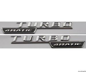 Chrome Turbo 4matik Sayı Harfler Trunk Rozeti Amblem Etiket Sticker için Mercedesbenz AMG5818166