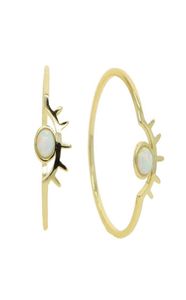 Trauringe, klassisch, mit Gold gefüllt, Bague-Schmuck, Lünette, weißer Feueropal, Edelstein, Glücksauge, Wimpern, glatt, einzigartig geformt, für Frauen, Traumfinge1197560