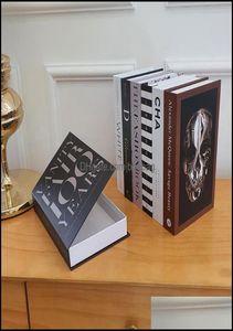 Dekoratif Nesneler Figürinler Dekorasyon için Sahte Kitapları Özelleştirin Sehpa Saklama Kutusu Model Oda Odası Odası Lüks House5567567