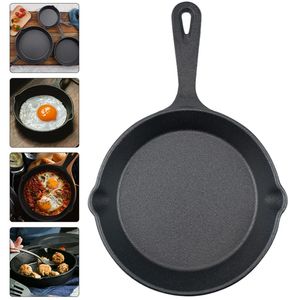 Frigideira de ferro fundido antiaderente, grelha de cozinha, utensílio de cozinha, mini panelas, utensílios pequenos para fritar doméstico 240226