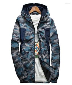 Men039S Trench Coats Cienka kamuflaż Kurtka Spring Autumn Mężczyźni Student filtrowy Student Hip Hop Hop Windbreaker Coat Large SI1508544