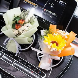 Carro ambientador flor eterna auto perfume clipe seco airvent saída aromaterapia cheiro difusor decorativo 240307