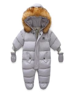 Bebê recém-nascido roupas de inverno toddle macacão com capuz dentro de lã menina menino roupas outono macacão crianças outerwear bebê product3449694