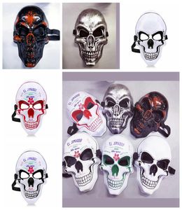 Scheletro Maschera horror Halloween Crepa Maschera teschio Urlo Maschere mascherata Adulto Full Face Retro Party Maschere EL GGA26543593667