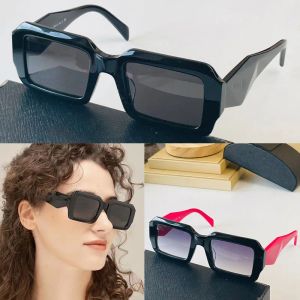 Fashion Vintage lettering on temples Frame Square Sunglasses PR81WS Women men Classic black Luxury Brand Designer Trend Travel symbole Sun Glasses Female UV400 3N