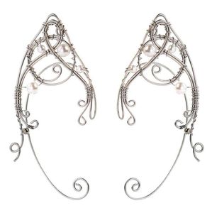 Stud 2Pcs Fashion Elf Ear Cuffs Hook Clip On rings Jewelry Gift for Women 2210148226231