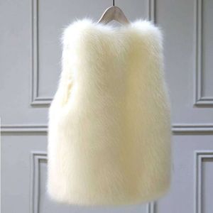 Haining's New Faux Fox Women's Short Shoulder Vest Fur Coat For Young Women 235620