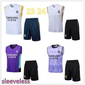 2023 2024 Real Madrids Tracksuits Men's Sleeveless Vest Soccer Jersey Football Shirt 23/24 Chandal Futbol Training Set Set Surtetement Sweatshirt toppkvalitet