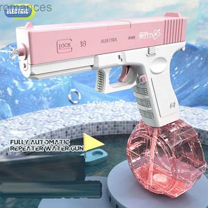 Gun Toys New Electric Gioock Pistol Shooting Full Automatic Summer Water Beach Toy for Children Children Boys 2437
