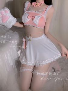 Sukienka Sweet JK mini sukienka biała różowa moda seksowna sługa kota dziewczyna mundur anime dziewczyna sukienka elegancka 2023 nowe dziewczyny przyprawy ny22