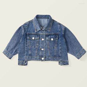 Jackets Children's Clothing 2024 Denim Jacket For Girls Long Sleeve Winter Coats Fashion Kids Outerwear Casual Loose Baby Boys Costume