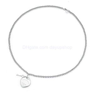 Naszyjniki wisiorek projektant wysokiej jakości T Family Naszyjnik Women Długie, grube łańcuch biżuterii w kształcie serca DHQP7