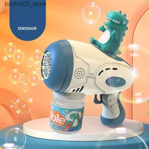 Nowate Games Baby Bath Toys Unicorn Bubble Maszyna dinozaur bąbelek pistolet dziecięcy bąbel pistolet rakieta rakieta bąbelkowa w pełni automatyczna dziecięca zabawki Q240307