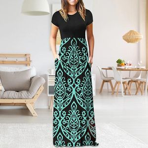 Casual Dresses Paghetti O Neck Dress Short Maxi Print Gradient Sleeve Women Fashion Women's Summer Sleeveless Tunics