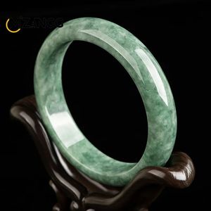 Natural myanmar jade feijão verde paz pulseiras requintado luxo feminino jóias pulseira presente do feriado 240305