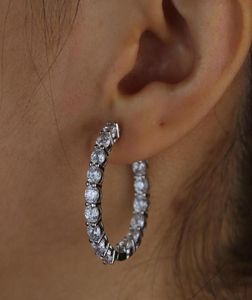 Hoop Huggie Iced Out Bling Cubic Zirconia CZ Earring for Women Girl Classic Trendy Jewelry High QualityHoop2597871