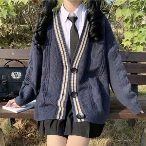 Cardigans Varsity Cardigan Sweter dla kobiet Kantus z długim rękawem Kopite Humble Cardigan High School Preppy Style