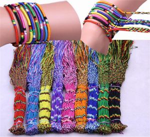 Ręcznie robiona bransoletka unisex dorosły dzieci dzieci DIY biżuteria kolorowa linowa linowa pasmo pasmo Braided Bracelets Chirstmas GI9879909