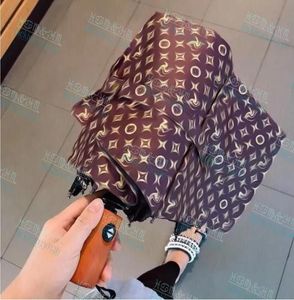 2024 Fashion Hipster ombrellas Hipster Automatico Automatico Ombrelli di lusso di lusso di alta qualità Designer da viaggio all'aperto Multifunzione Sun Ombrellas VL-0038626
