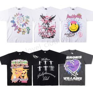 Hellstar T Shirt Tasarımcı T -Shirt Tshirt Grafik Tee Giysileri Hipster Sokak Graffiti Tee Yazı Folyo Baskı Vintage Siyah Boyut S -XL