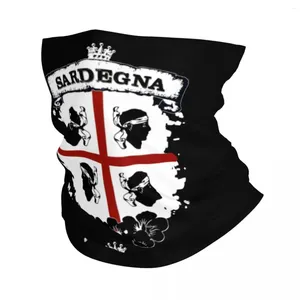 Bandanas Sardinia Flag Four Moors Bandana Neck Gaiter UV Protection Face Scarf Cover Italy Sardegna Coat Of Arms Headband Tube Balaclava