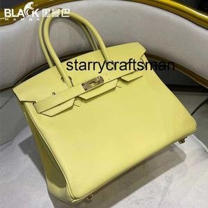 Bolsa de couro genuíno lblack artesanal bolsa de couro 25cm amarelo verão nova bolsa de mão feminina