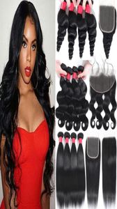 9A Brazilian Virgin Hair With Closure Body Wave Deep Curly Human Hair Extensions Bundles With13x4 Lace Frontal1504946