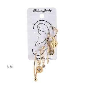 Artilady Endless Hoop Earrings for Women Gold Color Moon Star Charm Set Jewelry Gift Drop Huggie9445897