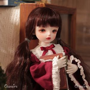 BJD Doll 16 Lulu Dark Red European Court Style Clothing Resin Toys Fantasy Fairy Tale for Kids Gift For Children 240304