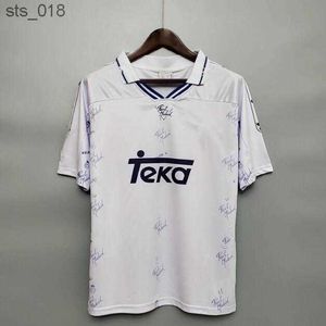 Futbol Formaları Retro Gerçek Redondo Madrid Zamorano Ev Beyaz Mavi Futbol Gömlekleri Vintage Maglia Futbolh240307