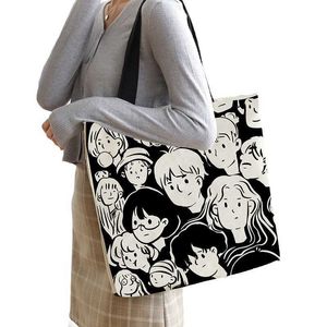 Mode Canvas Taschen Tasche für weibliche College-Studenten Single Shoulder Pendlerklasse Hochleistungstasche Herbst und Winter tragbar