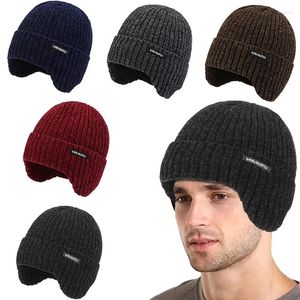 Berets inverno velo bonés para mulheres homens ao ar livre quente sólido skuilles beanies boné grosso esqui protetores de orelha bonnet unisex casual