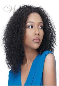 Oxette Ship Afro Kinky Curly Human Hair Blueless Pełna koronkowa peruka z przodu koronkowe peruki Virgin Hair Brazylian dla czarnych kobiet3466460