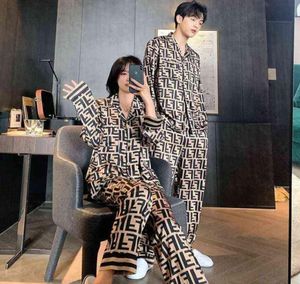 Sexy pijamas feminino primavera outono design de luxo manga comprida estilo coreano amantes pijama conjunto pijamas plus size6547827