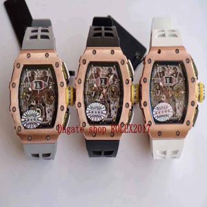 3 kolor męskie kv data n męskie zegarek eta 7750 18K Rose Gold grubość chronografu Automatyczne mężczyźni sportowe zegarek 207p