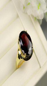 Cluster Rings 95 CT Natural Black Garnet Gemstone Ring Oval Cut 12 16mm Sällsynta stora smycken 925 Sterling Silver för Women6390033