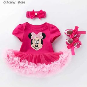 Plestuits 3pcs Summer Miinie Cotton Rompers New Girl Baby Baby Retlived Robe Suit 0-2 Year