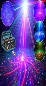 SUNY Remote 5 obiektywu 80 Wzory RG RB Laser Blue LED Stage oświetlenie DJ Show Light Green Red Blue Home Professional Light 40 PA5186564