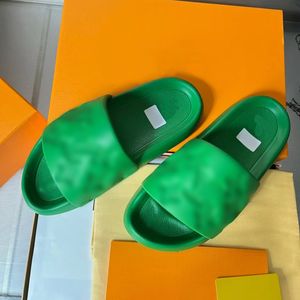 FRONTE MARE ciabatta da spiaggia in gomma da donna lusso Designer estivo piatto slider per scarpe casual sandalo mocassino 2024New nero bianco verde arancione regalo ragazza scivolo uomo mulo signora